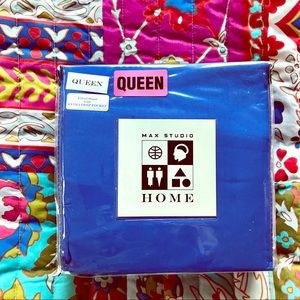 Royal blue queen sheet set
